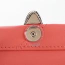 BVLGARI Serpenti Cabochon Microbag Chain Bag Leather Pink Gold Auth LN252M-21