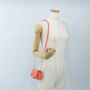 BVLGARI Serpenti Cabochon Microbag Chain Bag Leather Pink Gold Auth LN252M-25
