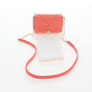 BVLGARI Serpenti Cabochon Microbag Chain Bag Leather Pink Gold Auth LN252M-25