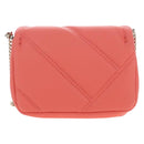 BVLGARI Serpenti Cabochon Microbag Chain Bag Leather Pink Gold Auth LN252M-3
