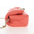 BVLGARI Serpenti Cabochon Microbag Chain Bag Leather Pink Gold Auth LN252M-4