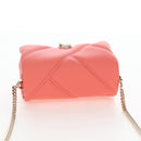 BVLGARI Serpenti Cabochon Microbag Chain Bag Leather Pink Gold Auth LN252M-6