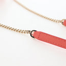 BVLGARI Serpenti Cabochon Microbag Chain Bag Leather Pink Gold Auth LN252M-9