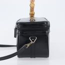 GUCCI Vanity Hand Bag Patent leather 2way Black Silver 013 2122 2490 Auth LN253-4