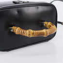 GUCCI Vanity Hand Bag Patent leather 2way Black Silver 013 2122 2490 Auth LN253-7