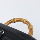 GUCCI Vanity Hand Bag Patent leather 2way Black Silver 013 2122 2490 Auth LN253-8