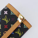 LOUIS VUITTON Monogram Multicolor Porte Monnaie Pla Black M92656 LV Auth LN255V-8