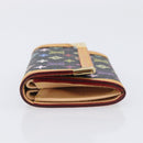 LOUIS VUITTON Monogram Multicolor Porte Monnaie Pla Black M92656 LV Auth LN255V-4