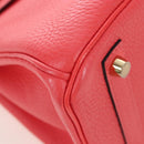 HERMES Birkin 30 Hand Bag Taurillon ClemenceLeather Pink Gold Auth LN261SM-10