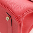 HERMES Birkin 30 Hand Bag Taurillon ClemenceLeather Pink Gold Auth LN261SM-11
