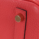 HERMES Birkin 30 Hand Bag Taurillon ClemenceLeather Pink Gold Auth LN261SM-19