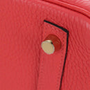 HERMES Birkin 30 Hand Bag Taurillon ClemenceLeather Pink Gold Auth LN261SM-17