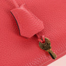 HERMES Birkin 30 Hand Bag Taurillon ClemenceLeather Pink Gold Auth LN261SM-18