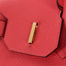 HERMES Birkin 30 Hand Bag Taurillon ClemenceLeather Pink Gold Auth LN261SM-21