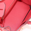 HERMES Birkin 30 Hand Bag Taurillon ClemenceLeather Pink Gold Auth LN261SM-29