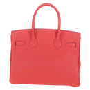 HERMES Birkin 30 Hand Bag Taurillon ClemenceLeather Pink Gold Auth LN261SM-3