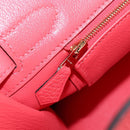 HERMES Birkin 30 Hand Bag Taurillon ClemenceLeather Pink Gold Auth LN261SM-34