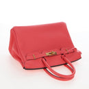 HERMES Birkin 30 Hand Bag Taurillon ClemenceLeather Pink Gold Auth LN261SM-6