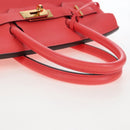 HERMES Birkin 30 Hand Bag Taurillon ClemenceLeather Pink Gold Auth LN261SM-7