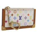 LOUIS VUITTON Monogram Multicolor Pochette Cles Purse White M92655 LV Auth LN266-1