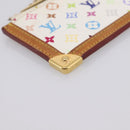 LOUIS VUITTON Monogram Multicolor Pochette Cles Purse White M92655 LV Auth LN266-10
