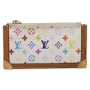 LOUIS VUITTON Monogram Multicolor Pochette Cles Purse White M92655 LV Auth LN266-13