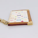 LOUIS VUITTON Monogram Multicolor Pochette Cles Purse White M92655 LV Auth LN266-4