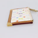 LOUIS VUITTON Monogram Multicolor Pochette Cles Purse White M92655 LV Auth LN266-4