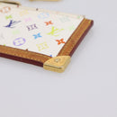 LOUIS VUITTON Monogram Multicolor Pochette Cles Purse White M92655 LV Auth LN266-9