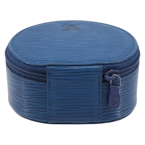 LOUIS VUITTON Epi Ecrin Bijoux 10 Jewelry Box Blue M48225 LV Auth LN267