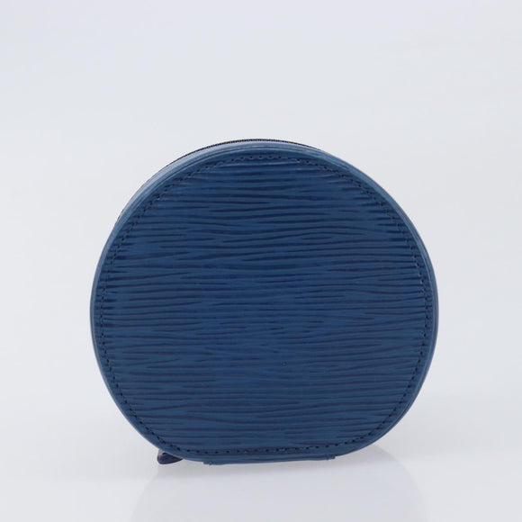 LOUIS VUITTON Epi Ecrin Bijoux 10 Jewelry Box Blue M48225 LV Auth LN267