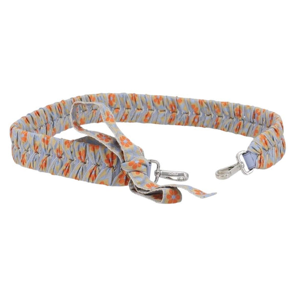 FENDI Shoulder Strap Leather 35.4"" Light Blue Silver Auth LN268V