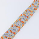 FENDI Shoulder Strap Leather 35.4"" Light Blue Silver Auth LN268V-11