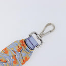 FENDI Shoulder Strap Leather 35.4"" Light Blue Silver Auth LN268V-6