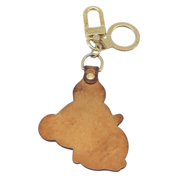 LOUIS VUITTON Takashi Murakami Porte Cles Panda Charm Leather M62637 Auth LN270