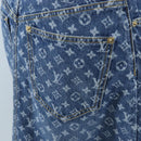 LOUIS VUITTON Monogram Denim Dress 34 Blue LV Auth LN271M-14
