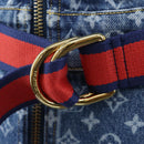 LOUIS VUITTON Monogram Denim Dress 34 Blue LV Auth LN271M-17