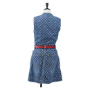 LOUIS VUITTON Monogram Denim Dress 34 Blue LV Auth LN271M-2