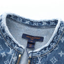 LOUIS VUITTON Monogram Denim Dress 34 Blue LV Auth LN271M-20