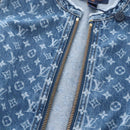 LOUIS VUITTON Monogram Denim Dress 34 Blue LV Auth LN271M-21