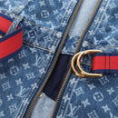 LOUIS VUITTON Monogram Denim Dress 34 Blue LV Auth LN271M-22
