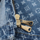 LOUIS VUITTON Monogram Denim Dress 34 Blue LV Auth LN271M-24