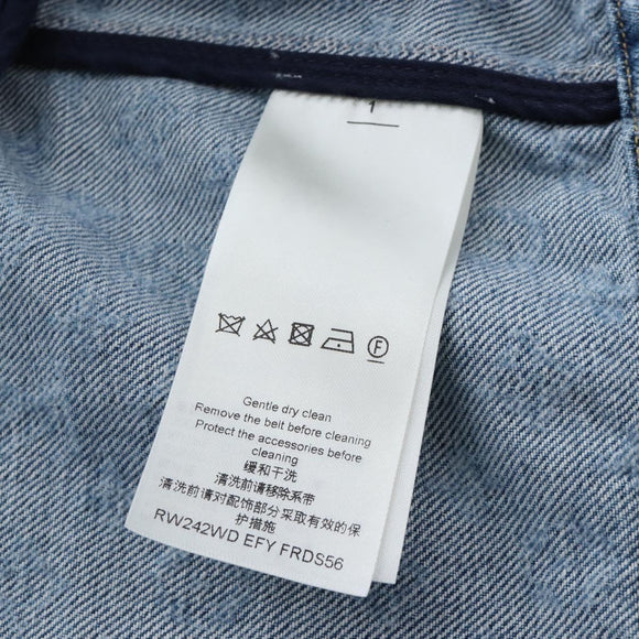 LOUIS VUITTON Monogram Denim Dress 34 Blue LV Auth LN271M