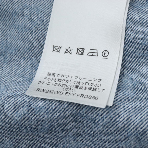 LOUIS VUITTON Monogram Denim Dress 34 Blue LV Auth LN271M