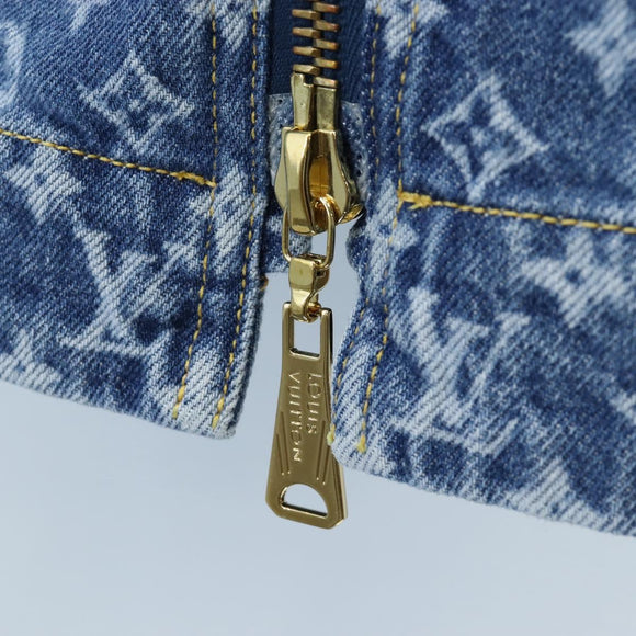 LOUIS VUITTON Monogram Denim Dress 34 Blue LV Auth LN271M