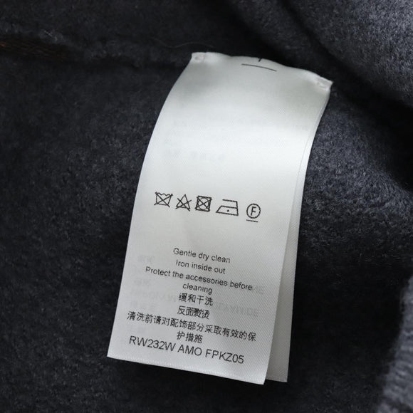 LOUIS VUITTON Skirt Wool S Gray LV Auth LN273M