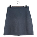 LOUIS VUITTON Skirt Wool S Gray LV Auth LN273M-2