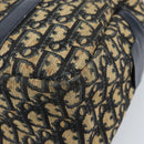 Christian Dior Trotter Canvas Hand Bag Navy Gold Auth LNZ006-8