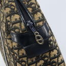 Christian Dior Trotter Canvas Hand Bag Navy Gold Auth LNZ006-9