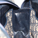 Christian Dior Trotter Canvas Hand Bag Navy Gold Auth LNZ006-20